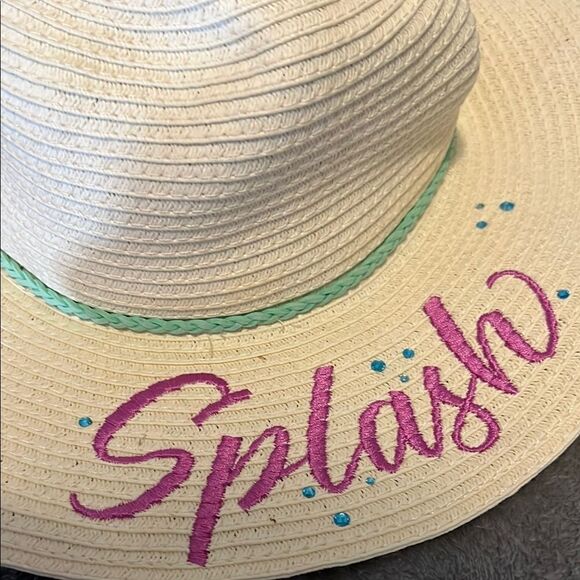 Cream Sun Hat with Pink and Purple Accents - Picture 6 of 10